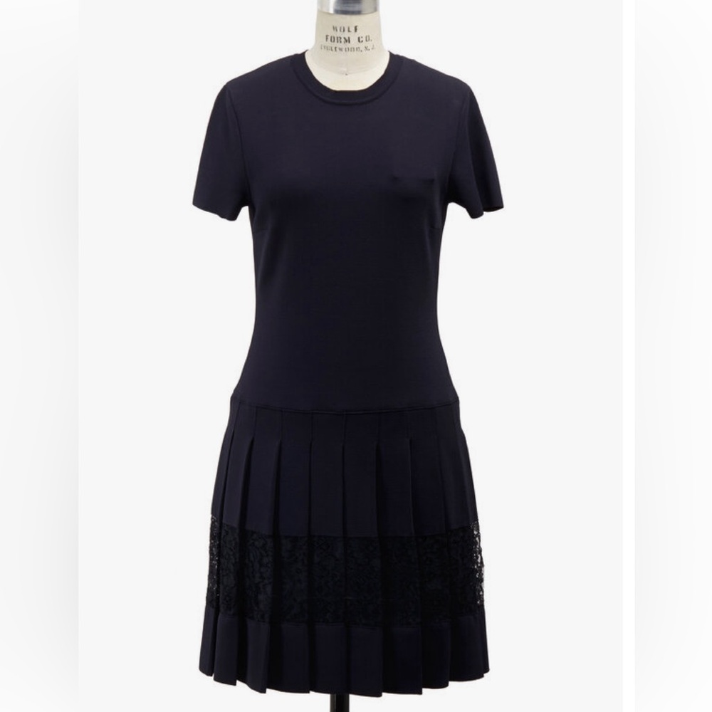 Valentino Navy Blue Knit Dress